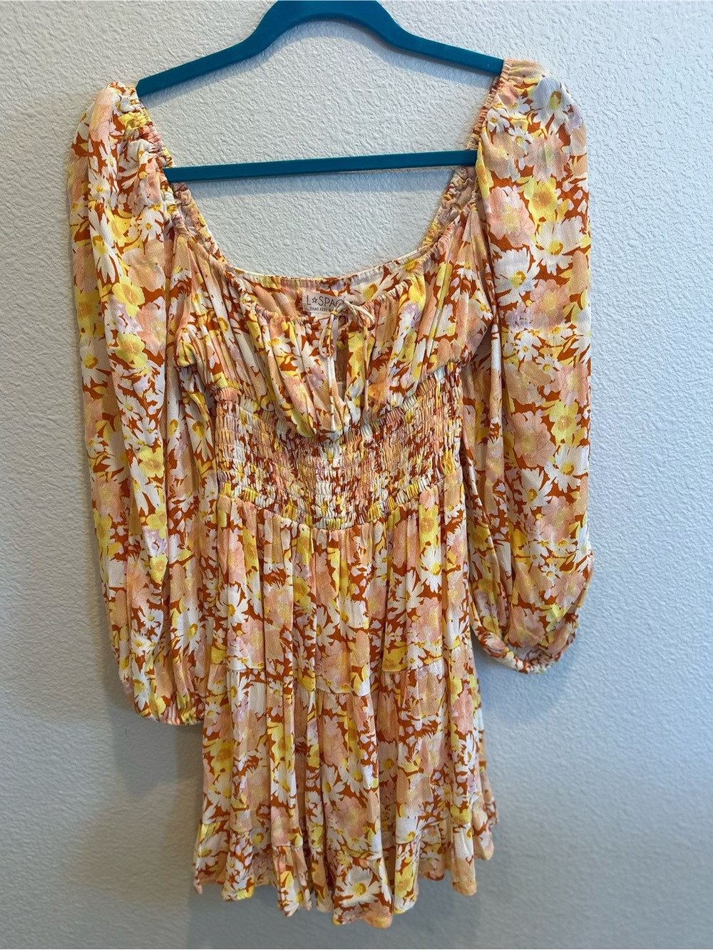 L*Space Cassidy Floral Smocked Mini Dress NWT XS